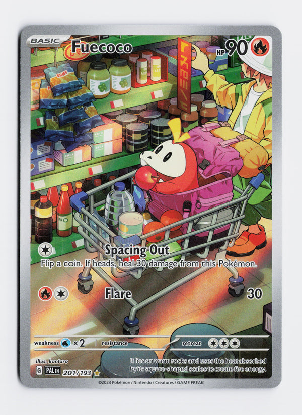 Carta Pokémon Fuecoco · Paldea Evolved #201/193 (NM) — pieza única en Moon's Collectibles México