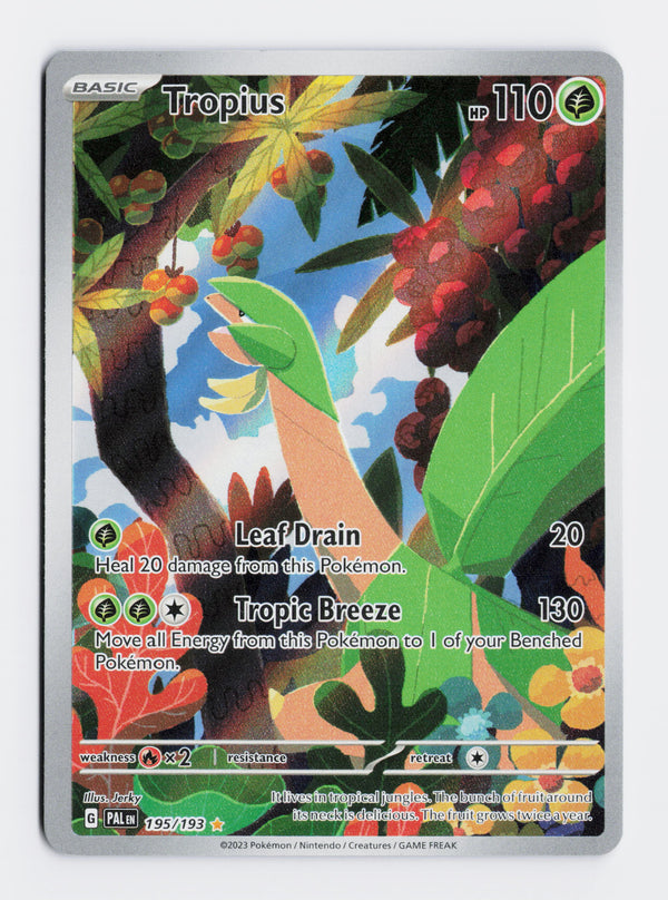Carta Pokémon Tropius · Paldea Evolved #195/193 (NM) — pieza única en Moon's Collectibles México
