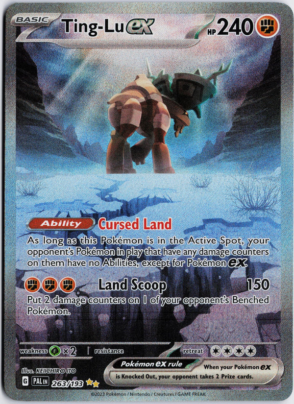 Carta Pokémon Ting-Lu ex · Paldea Evolved #263/193 (NM) — pieza única en Moon's Collectibles México