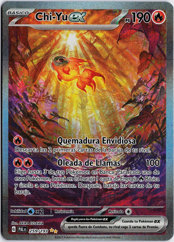 Carta Pokémon Chi-Yu ex · Paldea Evolved #259/193 (NM) — pieza única en Moon's Collectibles México