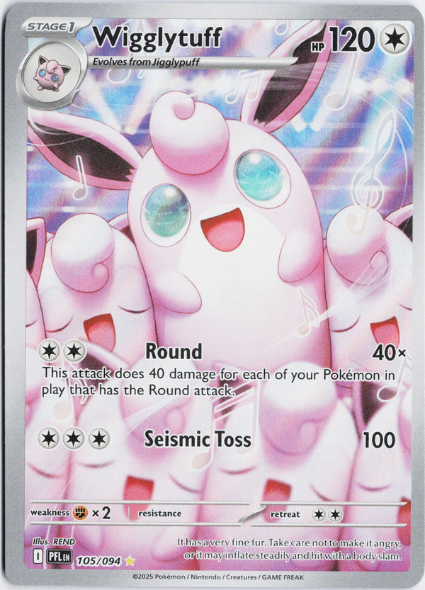 Carta Pokémon Wigglytuff · Phantasmal Flames #105/094 (NM) — pieza única en Moon's Collectibles México