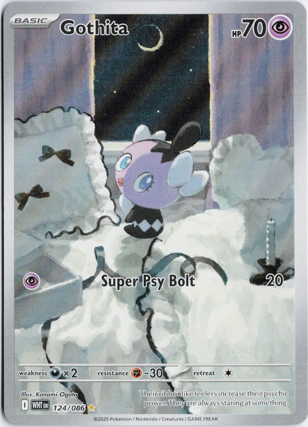 Carta Pokémon Gothita · White Flare #124/086 (NM) — pieza única en Moon's Collectibles México