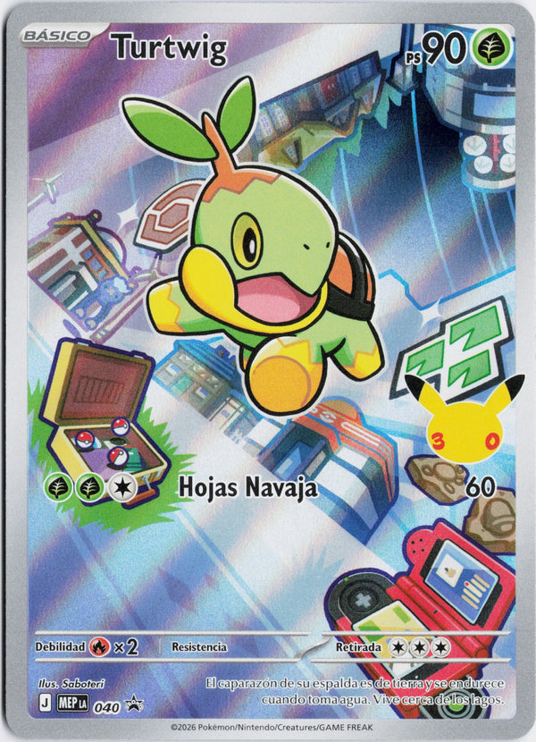 Carta Pokémon Turtwig · Mega Evolution Black Star Promos #040 (NM) — pieza única en Moon's Collectibles México