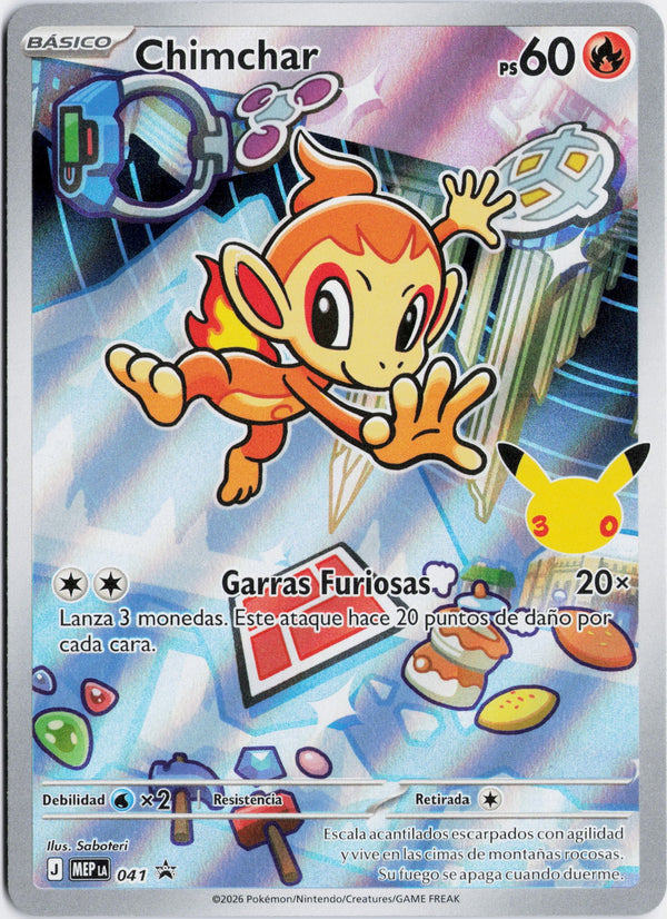 Carta Pokémon Chimchar · Mega Evolution Black Star Promos #041 (NM) — pieza única en Moon's Collectibles México