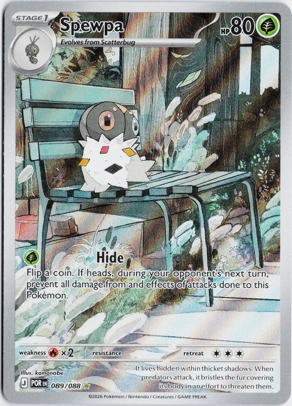 Carta Pokémon Spewpa · Perfect Order #089/088 (NM) — pieza única en Moon's Collectibles México