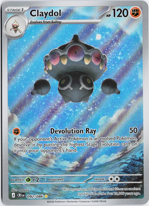 Carta Pokémon Claydol · Chaos Rising #092/086 (NM) — pieza única en Moon's Collectibles México