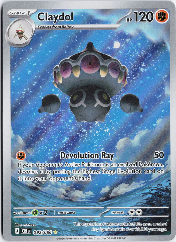 Carta Pokémon Claydol · Chaos Rising #092/086 (NM) — pieza única en Moon's Collectibles México