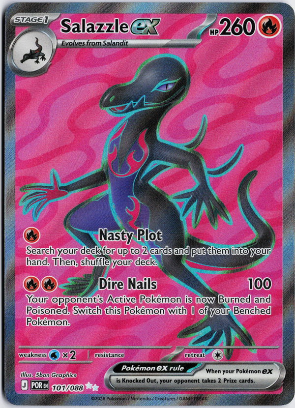 Carta Pokémon Salazzle ex · Perfect Order #101/088 (NM) — pieza única en Moon's Collectibles México