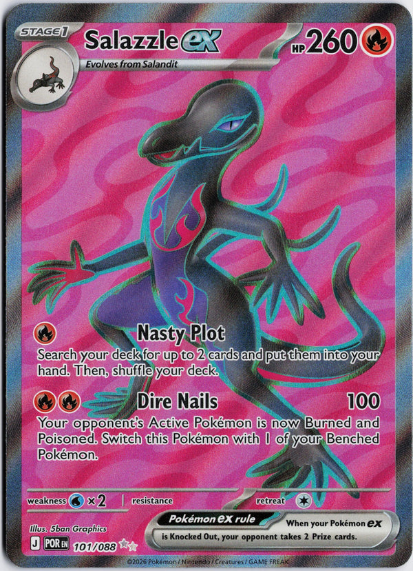 Carta Pokémon Salazzle ex · Perfect Order #101/088 (NM) — pieza única en Moon's Collectibles México