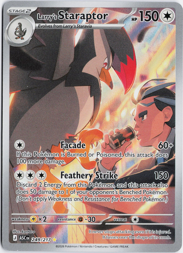 Carta Pokémon Larry's Staraptor · Ascended Heroes #249/217 (NM) — pieza única en Moon's Collectibles México