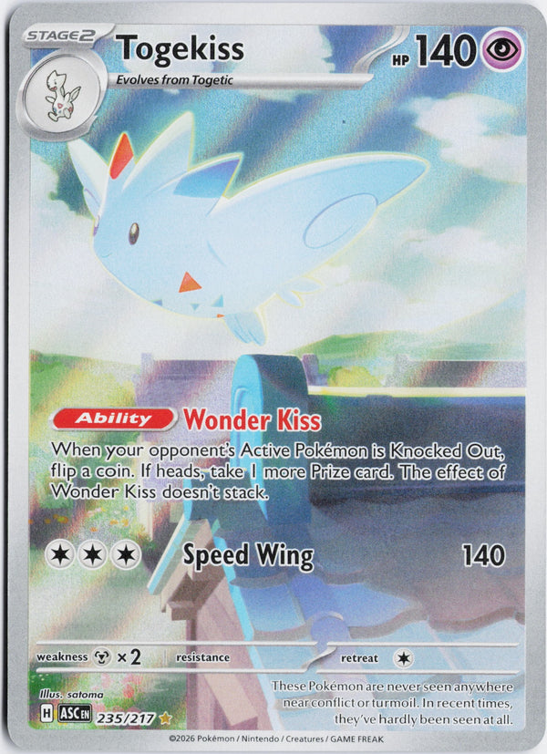 Carta Pokémon Togekiss · Ascended Heroes #235/217 (NM) — pieza única en Moon's Collectibles México