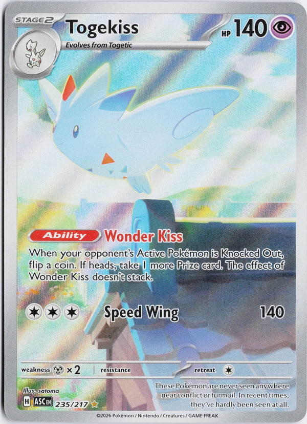 Carta Pokémon Togekiss · Ascended Heroes #235/217 (NM) — pieza única en Moon's Collectibles México