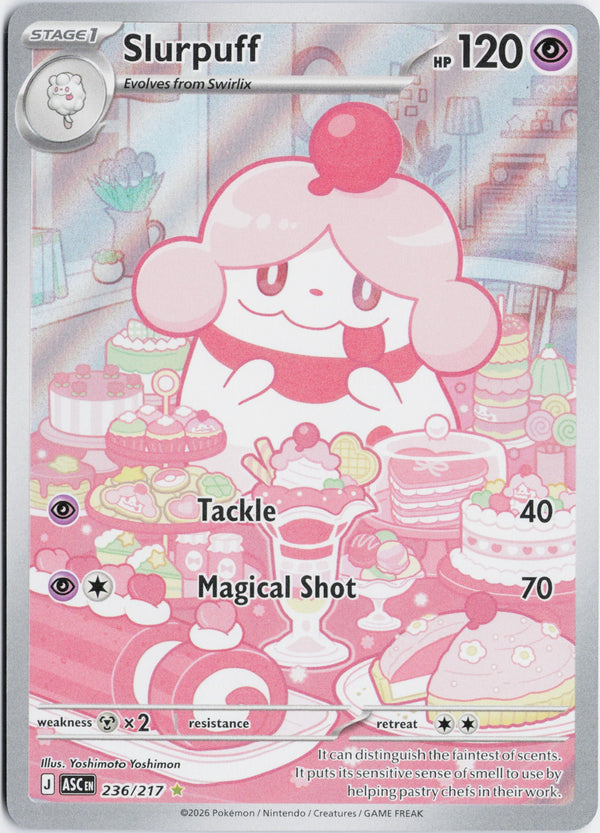 Carta Pokémon Slurpuff · Ascended Heroes #236/217 (NM) — pieza única en Moon's Collectibles México