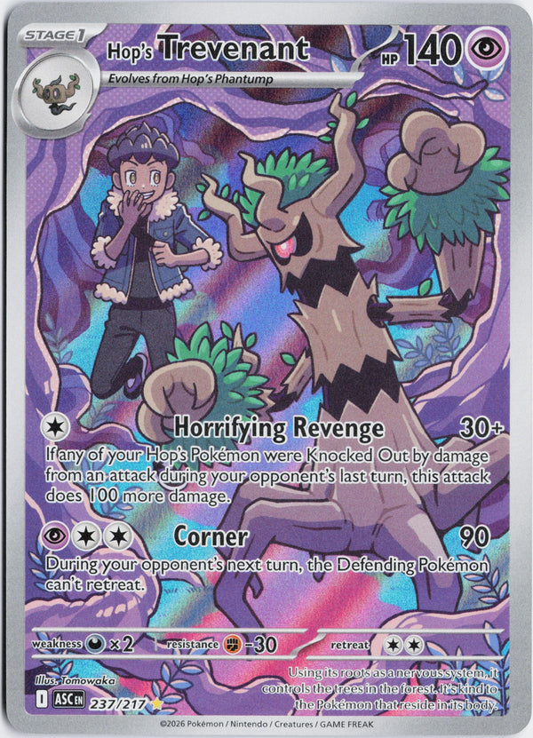 Carta Pokémon Hop's Trevenant · Ascended Heroes #237/217 (NM) — pieza única en Moon's Collectibles México