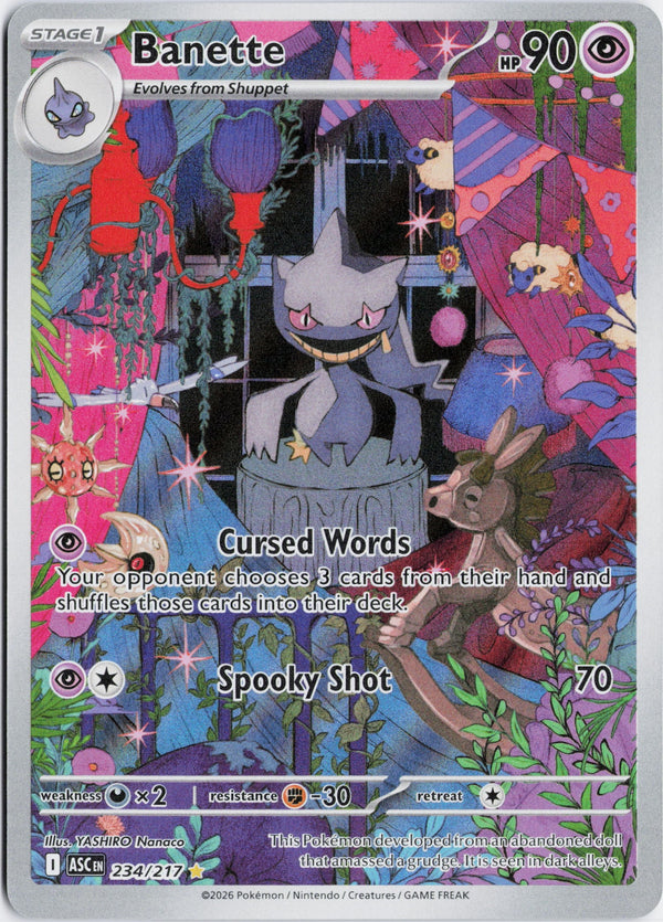 Carta Pokémon Banette · Ascended Heroes #234/217 (NM) — pieza única en Moon's Collectibles México