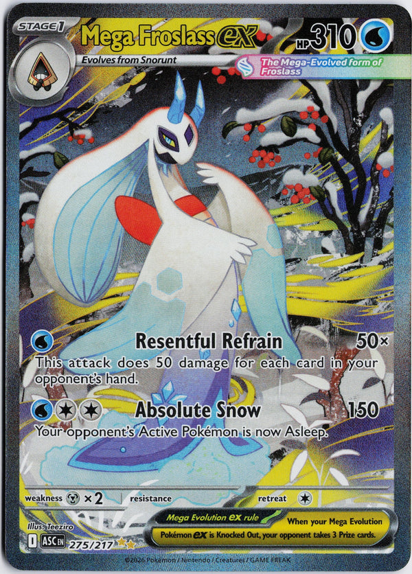 Carta Pokémon Mega Froslass ex · Ascended Heroes #275/217 (NM) — pieza única en Moon's Collectibles México