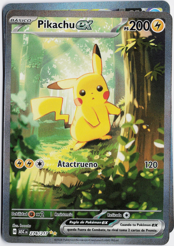 Carta Pokémon Pikachu ex · Ascended Heroes #276/217 (NM) — pieza única en Moon's Collectibles México