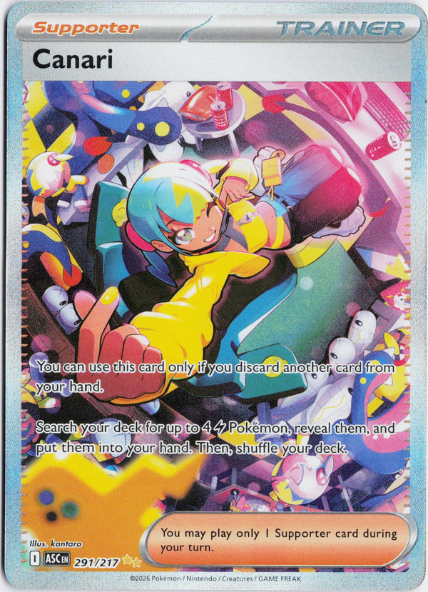 Carta Pokémon Canari · Ascended Heroes #291/217 (NM) — pieza única en Moon's Collectibles México
