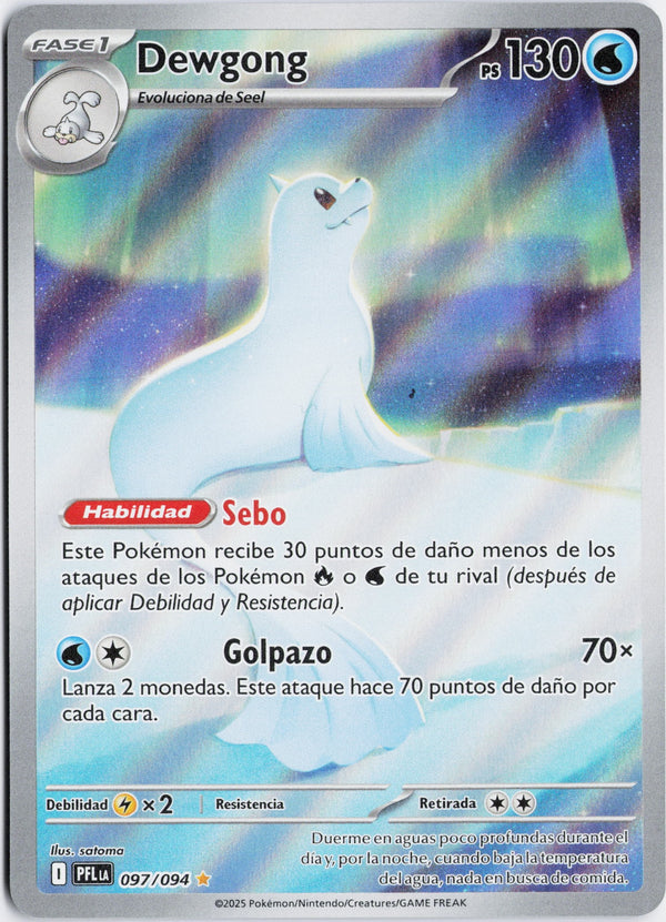 Carta Pokémon Dewgong · Phantasmal Flames #097/094 (NM) — pieza única en Moon's Collectibles México