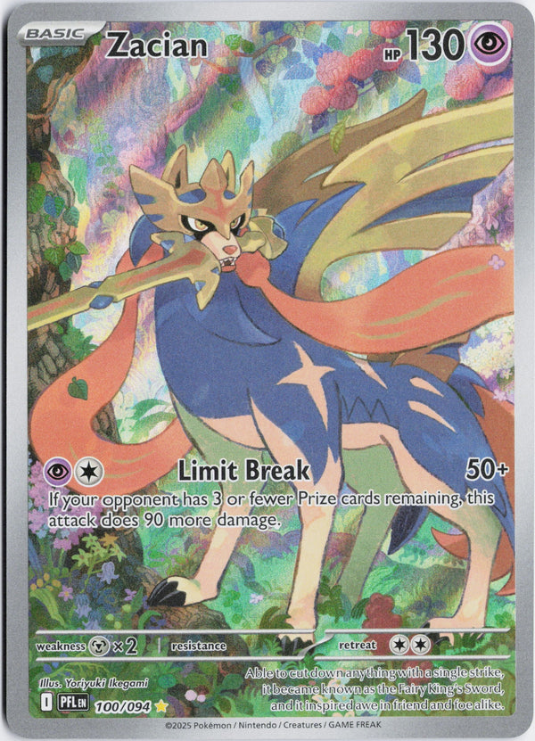 Carta Pokémon Zacian · Phantasmal Flames #100/094 (NM) — pieza única en Moon's Collectibles México