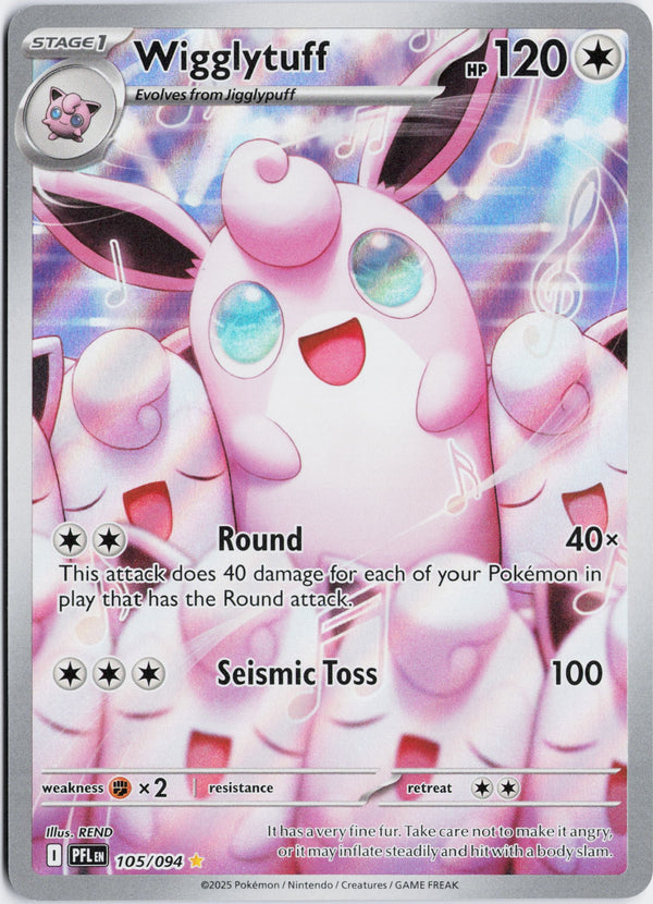 Carta Pokémon Wigglytuff · Phantasmal Flames #105/094 (NM) — pieza única en Moon's Collectibles México