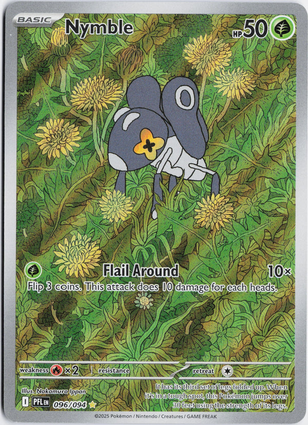Carta Pokémon Nymble · Phantasmal Flames #096/094 (NM) — pieza única en Moon's Collectibles México