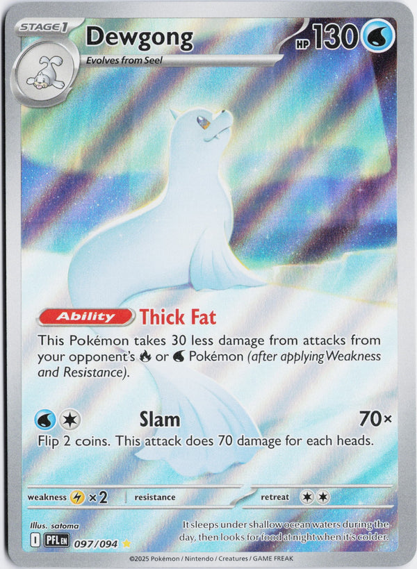 Carta Pokémon Dewgong · Phantasmal Flames #097/094 (NM) — pieza única en Moon's Collectibles México