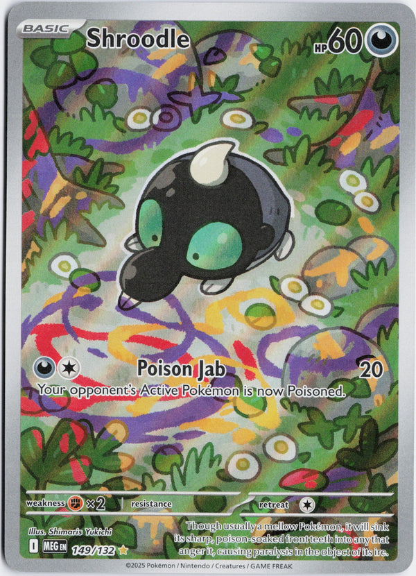 Carta Pokémon Shroodle · Mega Evolution #149/132 (NM) — pieza única en Moon's Collectibles México