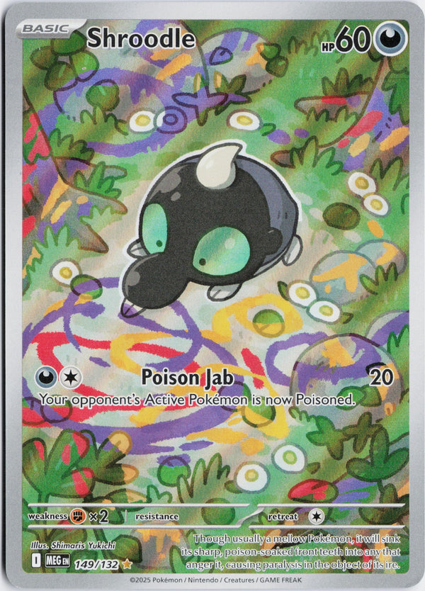 Carta Pokémon Shroodle · Mega Evolution #149/132 (NM) — pieza única en Moon's Collectibles México