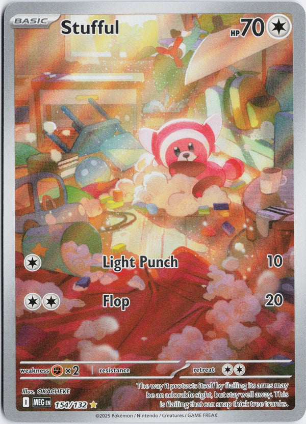 Carta Pokémon Stufful · Mega Evolution #154/132 (NM) — pieza única en Moon's Collectibles México