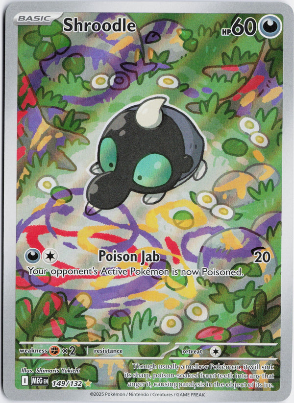Carta Pokémon Shroodle · Mega Evolution #149/132 (NM) — pieza única en Moon's Collectibles México