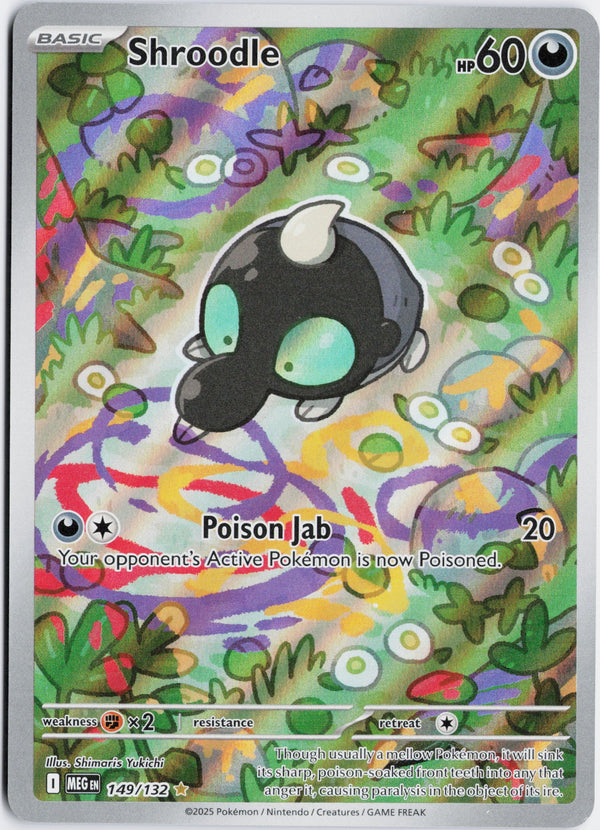 Carta Pokémon Shroodle · Mega Evolution #149/132 (NM) — pieza única en Moon's Collectibles México