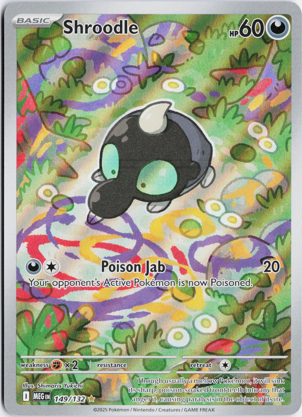 Carta Pokémon Shroodle · Mega Evolution #149/132 (NM) — pieza única en Moon's Collectibles México