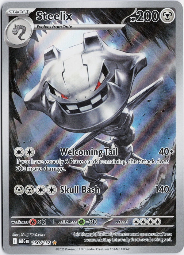 Carta Pokémon Steelix · Mega Evolution #150/132 (NM) — pieza única en Moon's Collectibles México