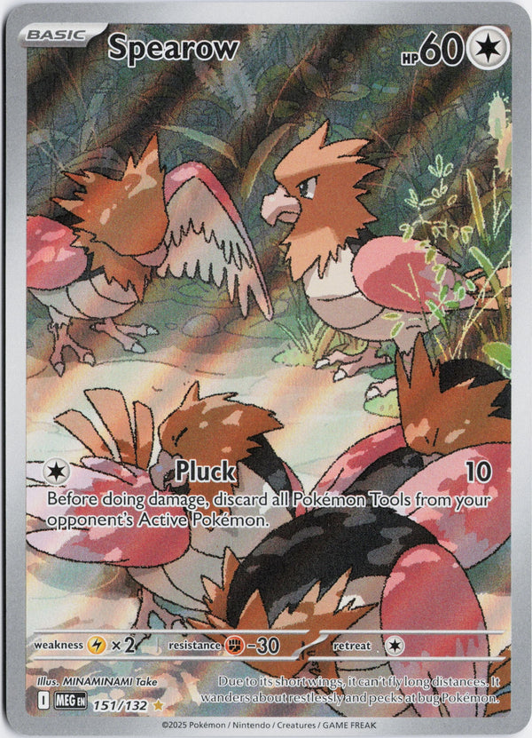 Carta Pokémon Spearow · Mega Evolution #151/132 (NM) — pieza única en Moon's Collectibles México