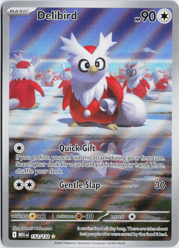 Carta Pokémon Delibird · Mega Evolution #152/132 (NM) — pieza única en Moon's Collectibles México