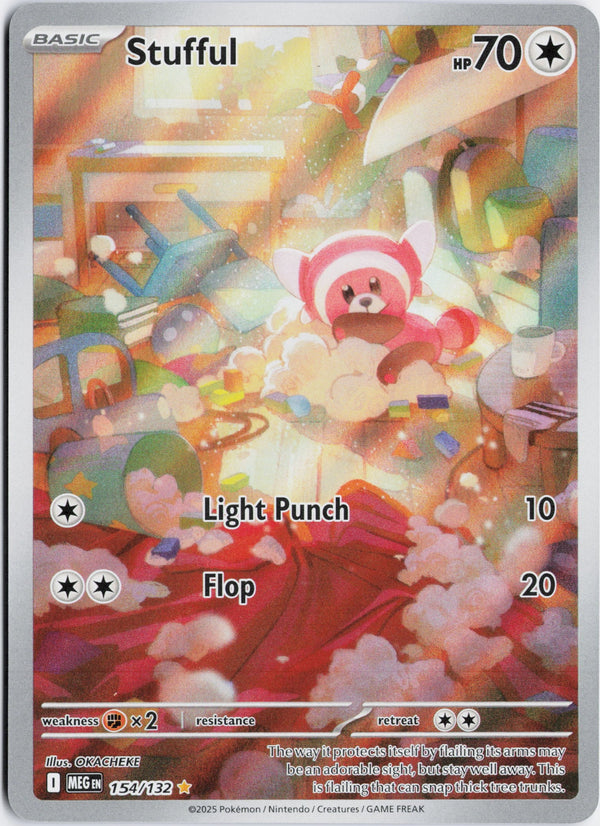 Carta Pokémon Stufful · Mega Evolution #154/132 (NM) — pieza única en Moon's Collectibles México
