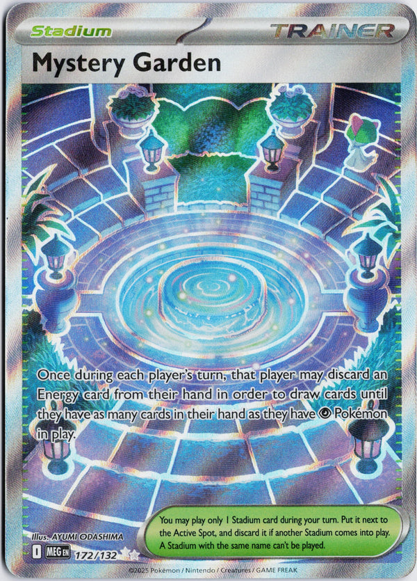 Carta Pokémon Mystery Garden · Mega Evolution #172/132 (NM) — pieza única en Moon's Collectibles México