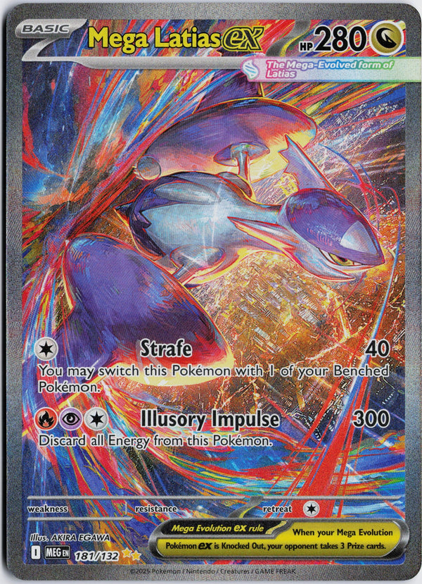 Carta Pokémon Mega Latias ex · Mega Evolution #181/132 (NM) — pieza única en Moon's Collectibles México