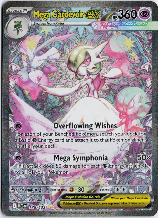 Carta Pokémon Mega Gardevoir ex · Mega Evolution #178/132 (NM) — pieza única en Moon's Collectibles México