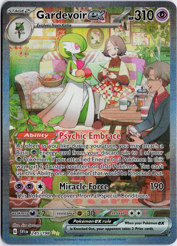 Carta Pokémon Gardevoir ex · Scarlet & Violet #245/198 (NM) — pieza única en Moon's Collectibles México