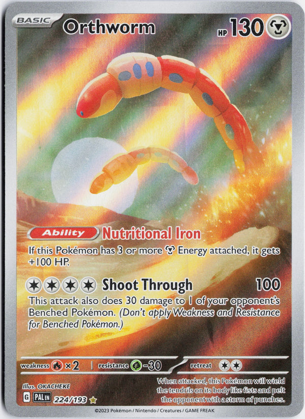 Carta Pokémon Orthworm · Paldea Evolved #224/193 (NM) — pieza única en Moon's Collectibles México