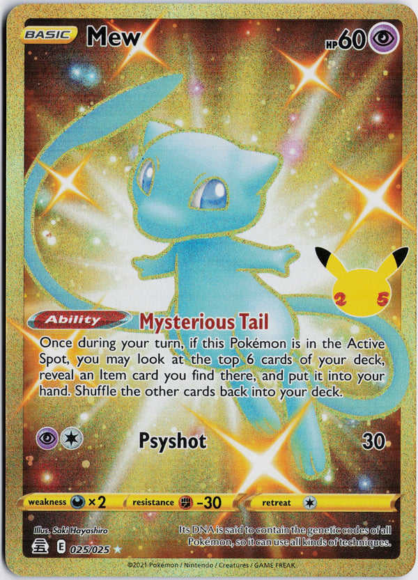 Carta Pokémon Mew · Celebrations #25 (NM) — pieza única en Moon's Collectibles México