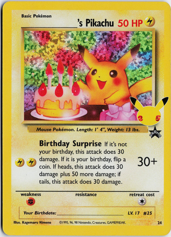 Carta Pokémon _____'s Pikachu · Celebrations: Classic Collection #24 (NM) — pieza única en Moon's Collectibles México