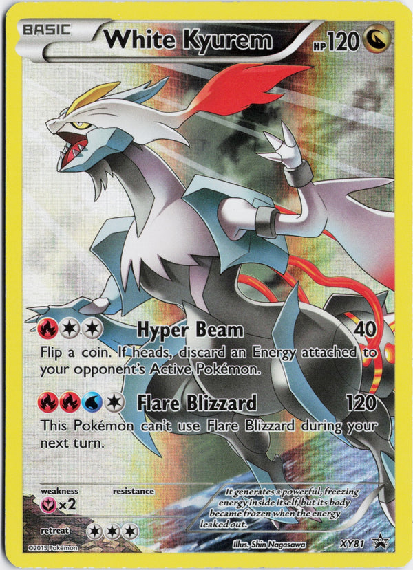 Carta Pokémon White Kyurem · XY Black Star Promos #XY81 (LP) — pieza única en Moon's Collectibles México