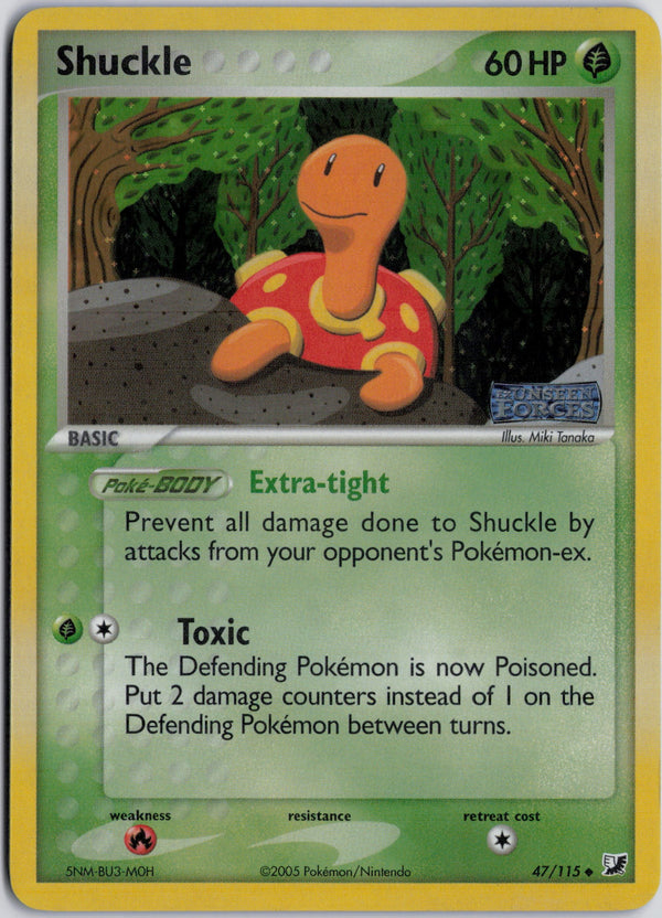 Carta Pokémon Shuckle · Unseen Forces #47/115 (NM) — pieza única en Moon's Collectibles México