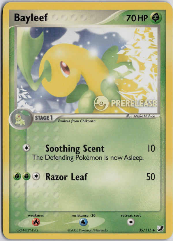Carta Pokémon Bayleef · Unseen Forces #35/115 (NM) — pieza única en Moon's Collectibles México