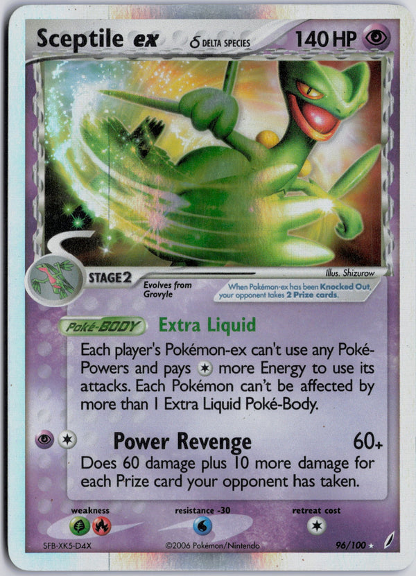 Carta Pokémon Sceptile ex δ · Crystal Guardians #96/100 (LP) — pieza única en Moon's Collectibles México