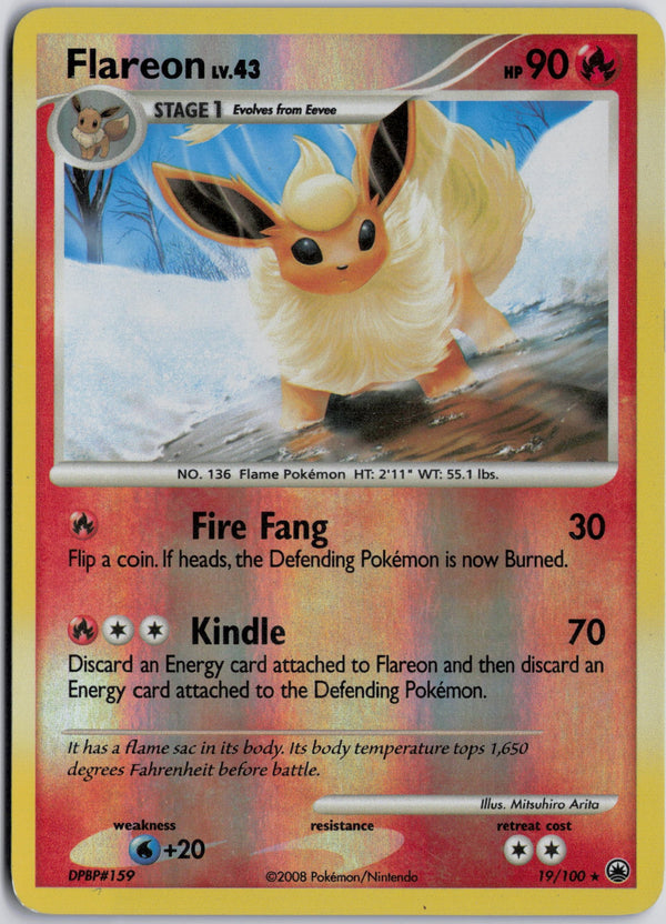 Carta Pokémon Flareon · Majestic Dawn #19/100 (MP) — pieza única en Moon's Collectibles México