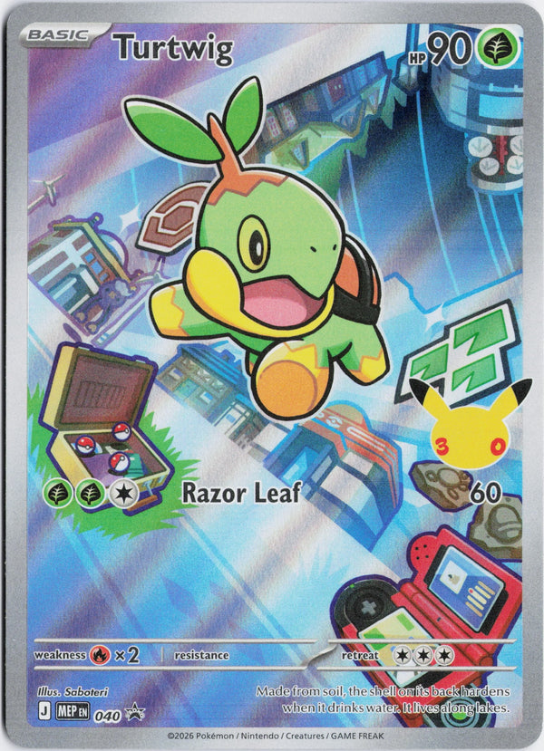 Carta Pokémon Turtwig · Mega Evolution Black Star Promos #040 (NM) — pieza única en Moon's Collectibles México